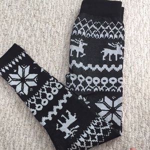 Patterned Fleece lined leggings